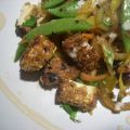 Sauté de légumes, tofu sésame, miel et gingembre