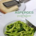 Fettuccine aux asperges et pesto de roquette
