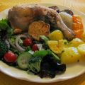 Poulet entier à la méditerranéenne