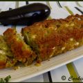Cake à l'aubergine, pesto et féta