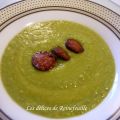 Velouté de petits pois aux chorizo