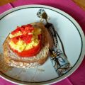 Tartine tomate et oeufs brouillés