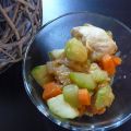 Emincé de poulet aux pommes et aux légumes