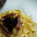 Tagliatelles anchois/olives façon Cyril Lignac