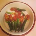 Fleurs de courgettes farcies au pelardon <3