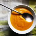 Crème de rutabagas et carottes au sirop d'érable