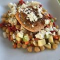 Salade de pois chiches, pommes et feta