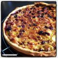 Tarte aux oignons, raisins et curcuma