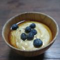 Crème fondante cacahouète et myrtille
