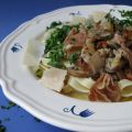 Tagliatelles aux champignons et au prosciutto