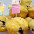 Muffins aux bleuets glacés au citron