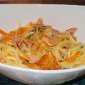 Linguines au capicollo et légumes