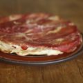 Tatin salée: poivron ricotta jambon cru