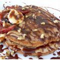 Pancakes au chocolat et son sirop chocolaté