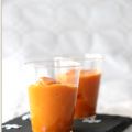 Verrines apéritives de velouté de carottes