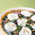 Tarte épinard chèvre raisins