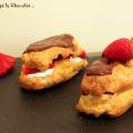 Eclairs chantilly vanille & fraises