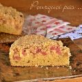 Gâteau à la rhubarbe / crumble flocons d’avoine
