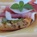 Tartines au jambon cru & pesto