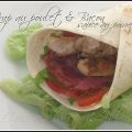 Wraps de poulet et bacon sauce au poivre.,[...]