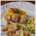 Saint-jacques aux girolles, butternut et salade[...]