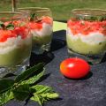 Verrine fraicheur à l’avocat et au chèvre frais