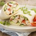 Wrap croquant poulet et concombre