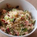 Salade de couscous aux crevettes, aux fraises[...]