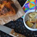 Cake au fromage, croûte de poivre à l'ail