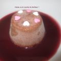 Gâteau glacé au chocolat et coulis de mûre
