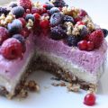 Entremet banane & framboises [cru & vegan]