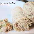 Sandwich roulé au thon et fromage fondu,[...]