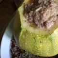 Courgettes légères farcies au poulet