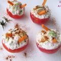 Tomates farcies au fromage frais, thon et avocat