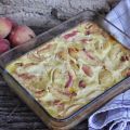 Flan aux pêches et fleur d'oranger (IG bas)