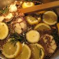 Saumure au romarin, citron et ail