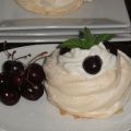 Mini pavlova aux cerises