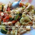Salade poulet, pommes de terre et courgettes