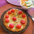 Pizzettas exquises aux tomates et au cheddar