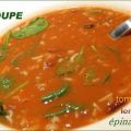 Soupe aux lentilles et aux épinards, un peu[...]