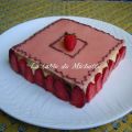 Fraisier biscuit cuillère, crème mousseline.
