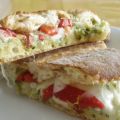 Panini au pesto et à la mozzarella de bufflonne