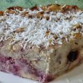 Gâteau à la farine de noix de coco, framboises,[...]