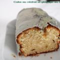 Cake fondant au cédrat et glaçage au thé vert