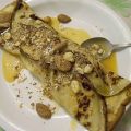 Crêpes banane sauce caramel au beurre salé