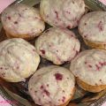 Muffins givrés aux framboises