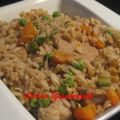 Riz brun frit au porc