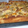 Tarte rustique pommes rhubarbe