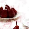 Poires au vin rouge