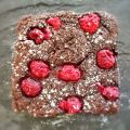 Fondant au chocolat et framboises